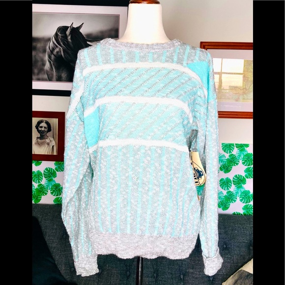 Vintage 80s J.J. Blue deadstock acrylic sweater - Picture 1 of 3